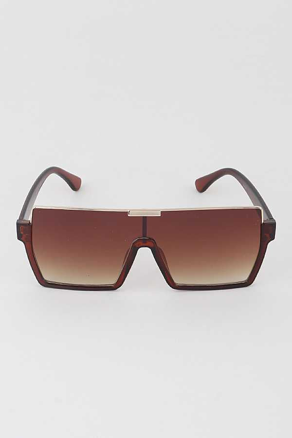 Stefanie Shield Semi- Rimless Sunglasses