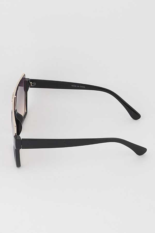 Stefanie Shield Semi- Rimless Sunglasses