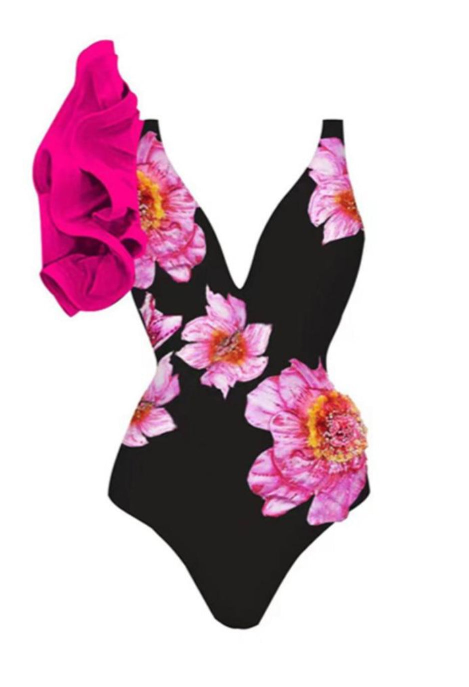 Blossom One Piece Swimsuit + Sarong Set