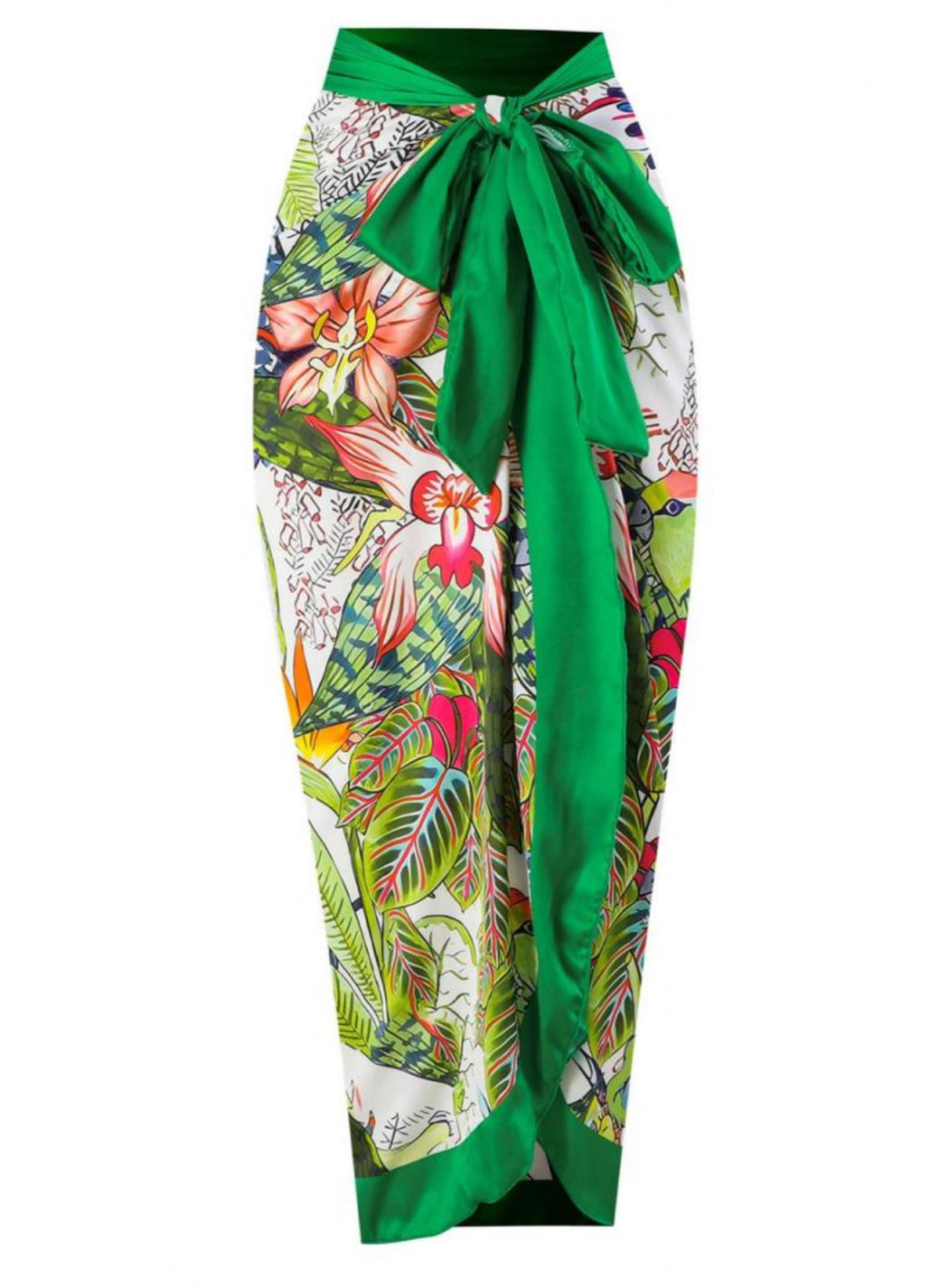 Parrot In Paradise One Piece Swimsuit + Sarong Set