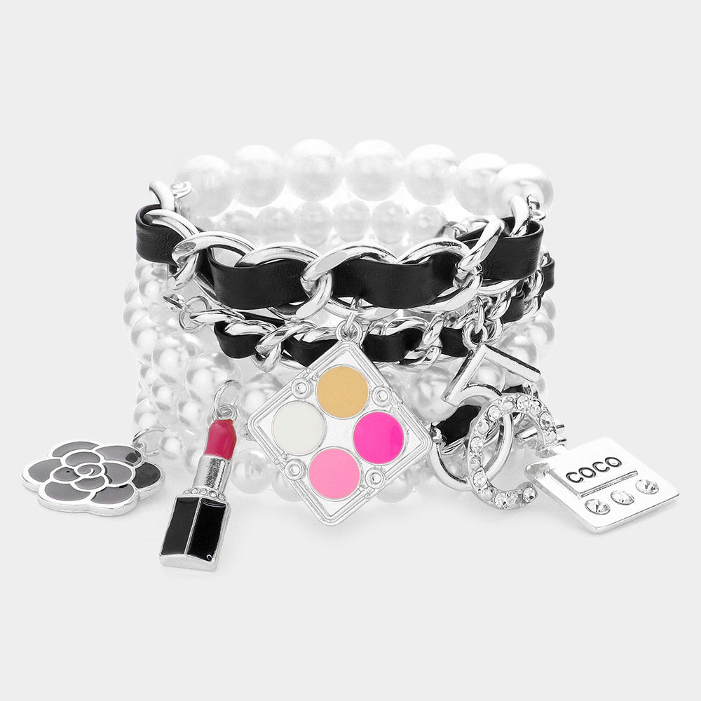 Material Girl Charm Bracelet Set