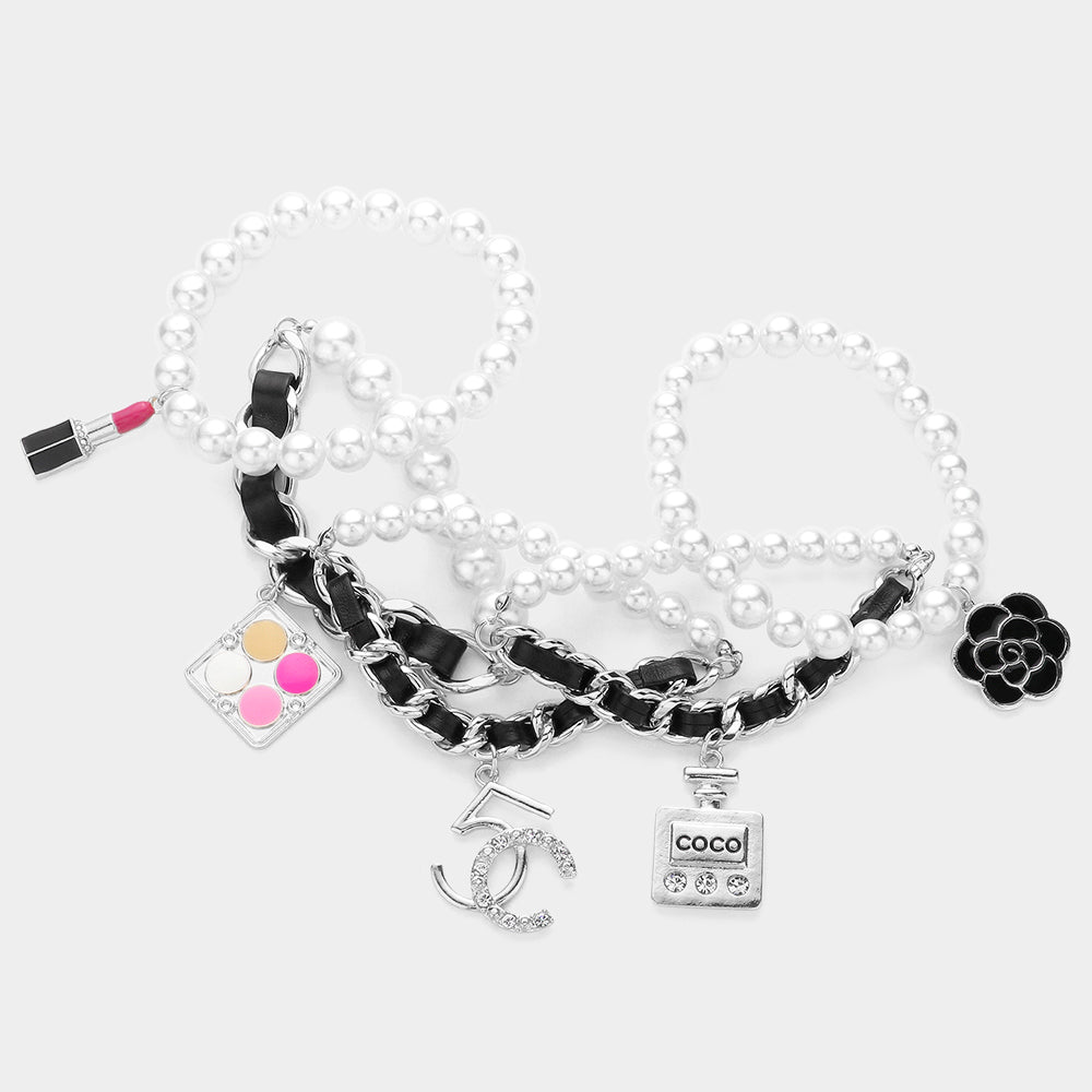 Material Girl Charm Bracelet Set