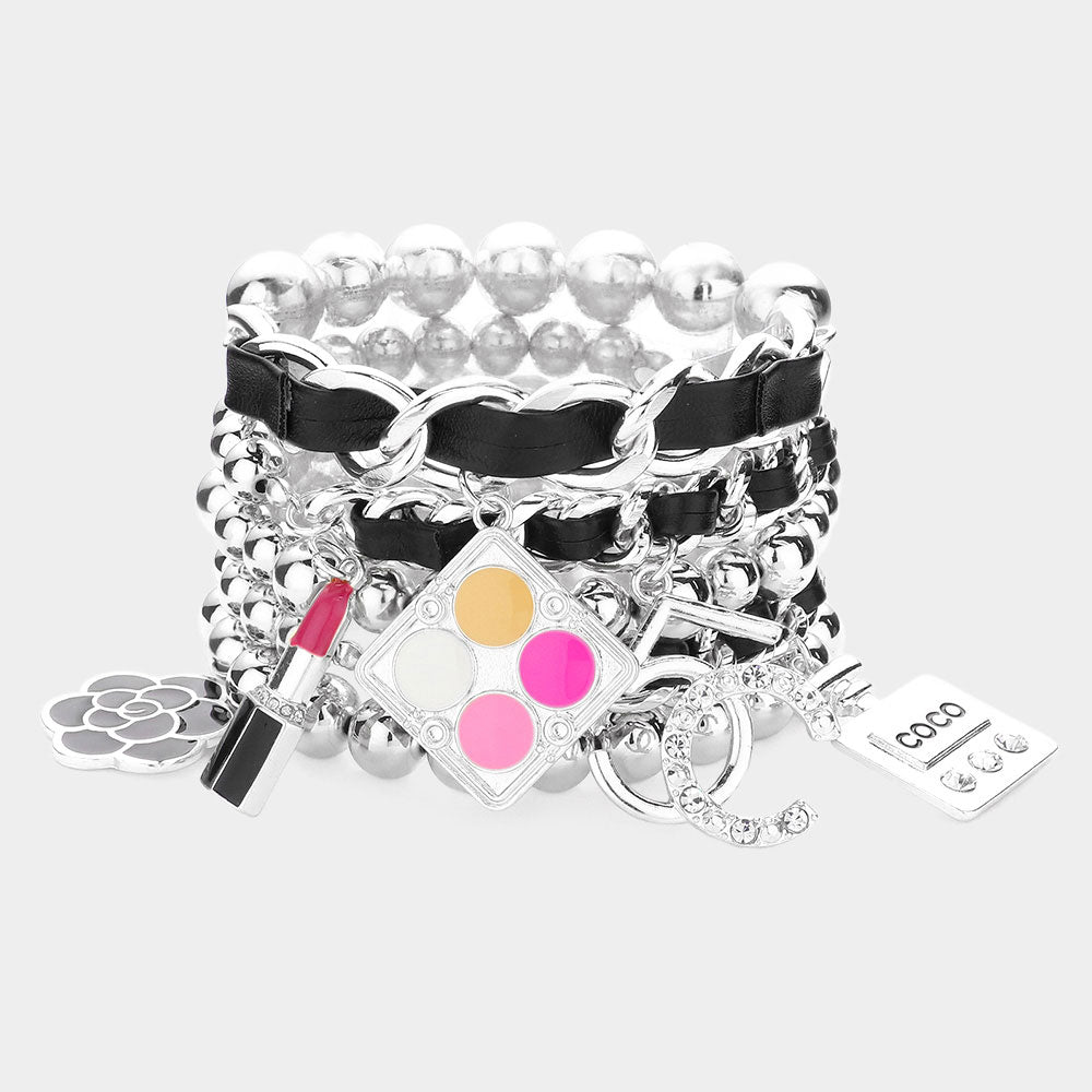 Material Girl Charm Bracelet Set