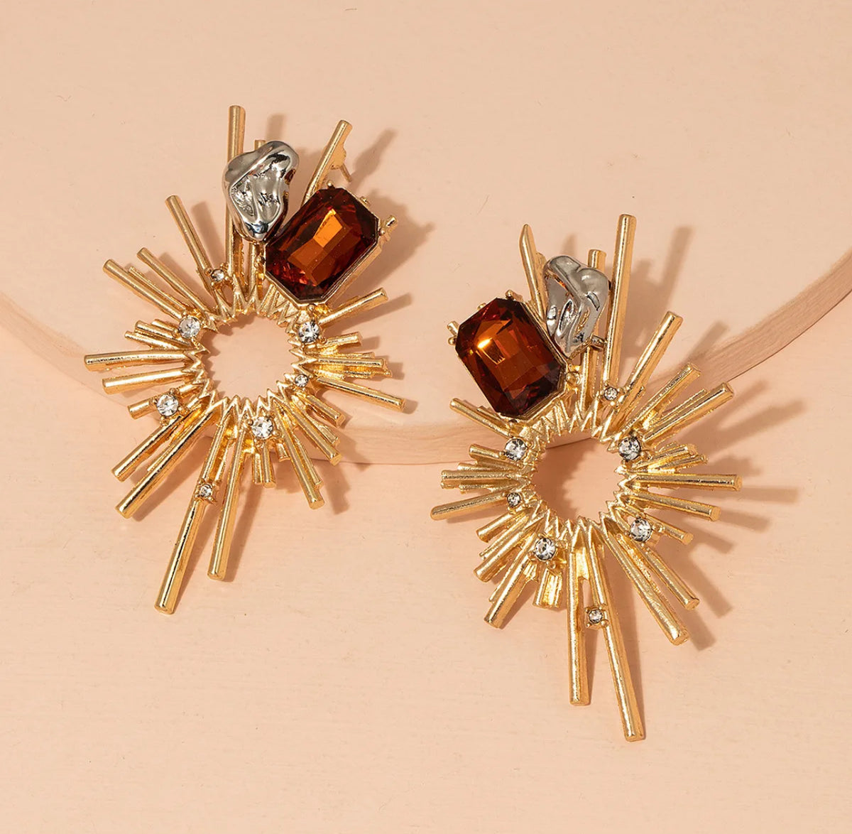 Spiked Drip Rhinestone Earrings