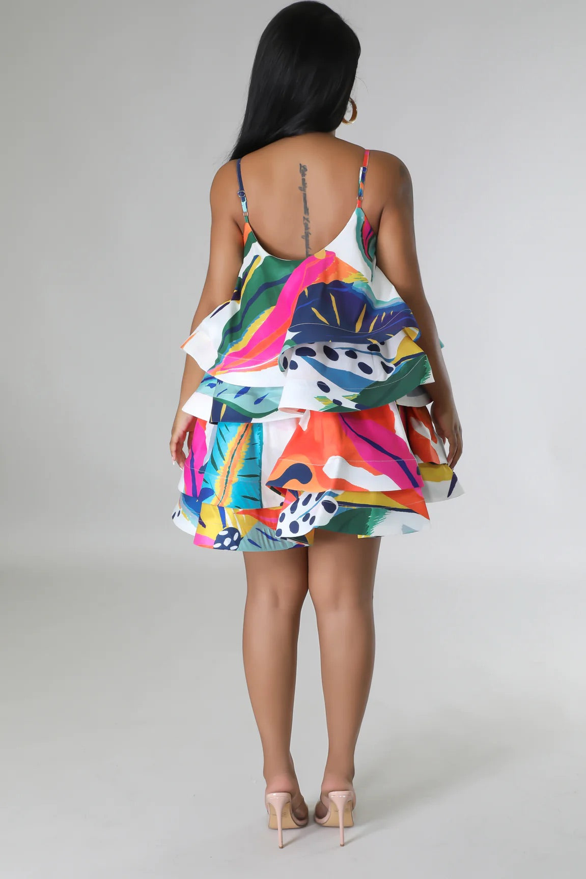 Just Flaunt it Dress (Tropical White)