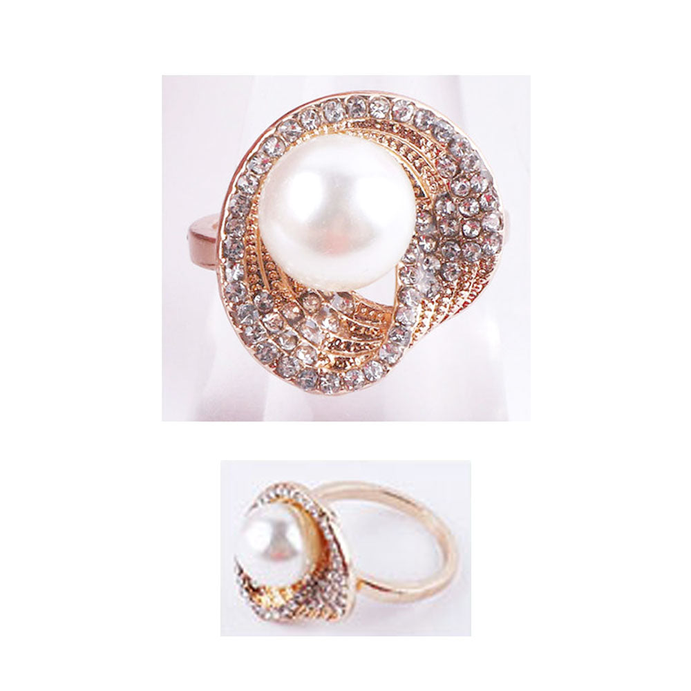 Pearl 3Pc Necklace & Ring  Set