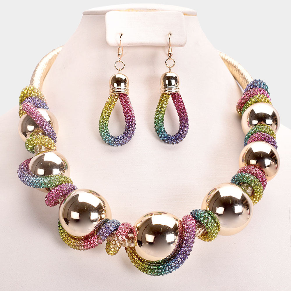 Twisted Fashion Necklace Set