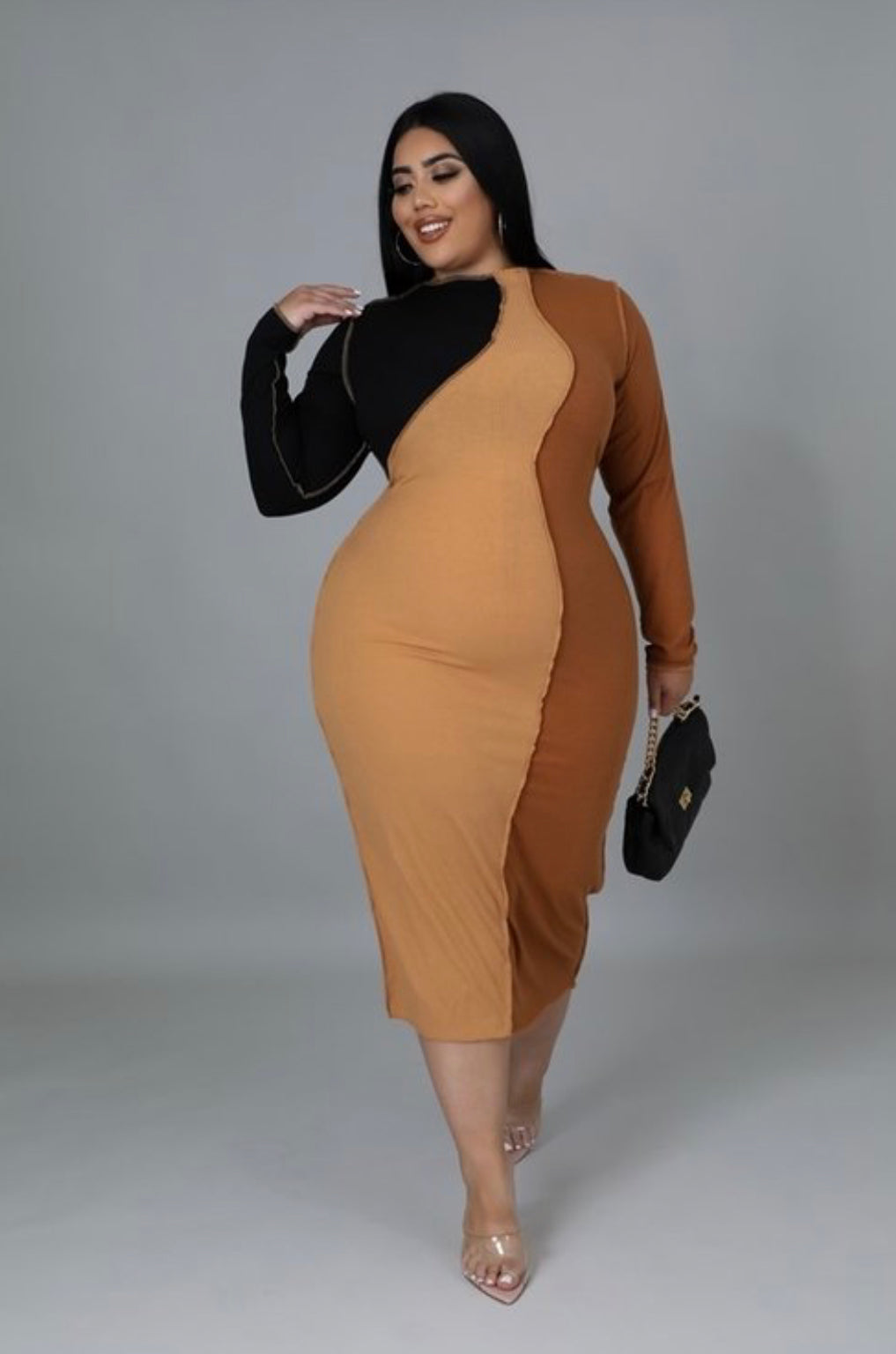 Chocolate Rush Midi Dress (Plus-Size)