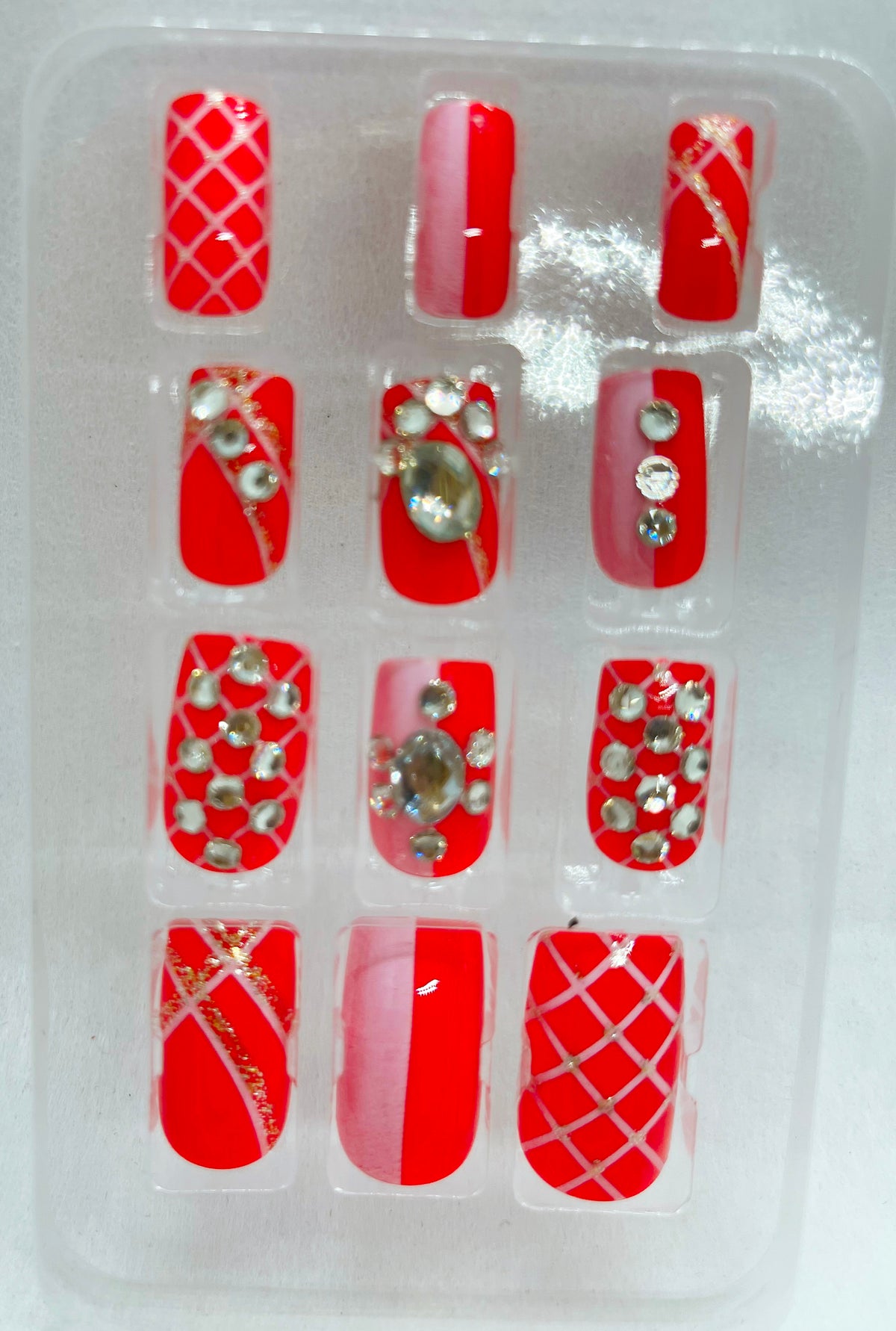 Abstract Crystal 5D Nails