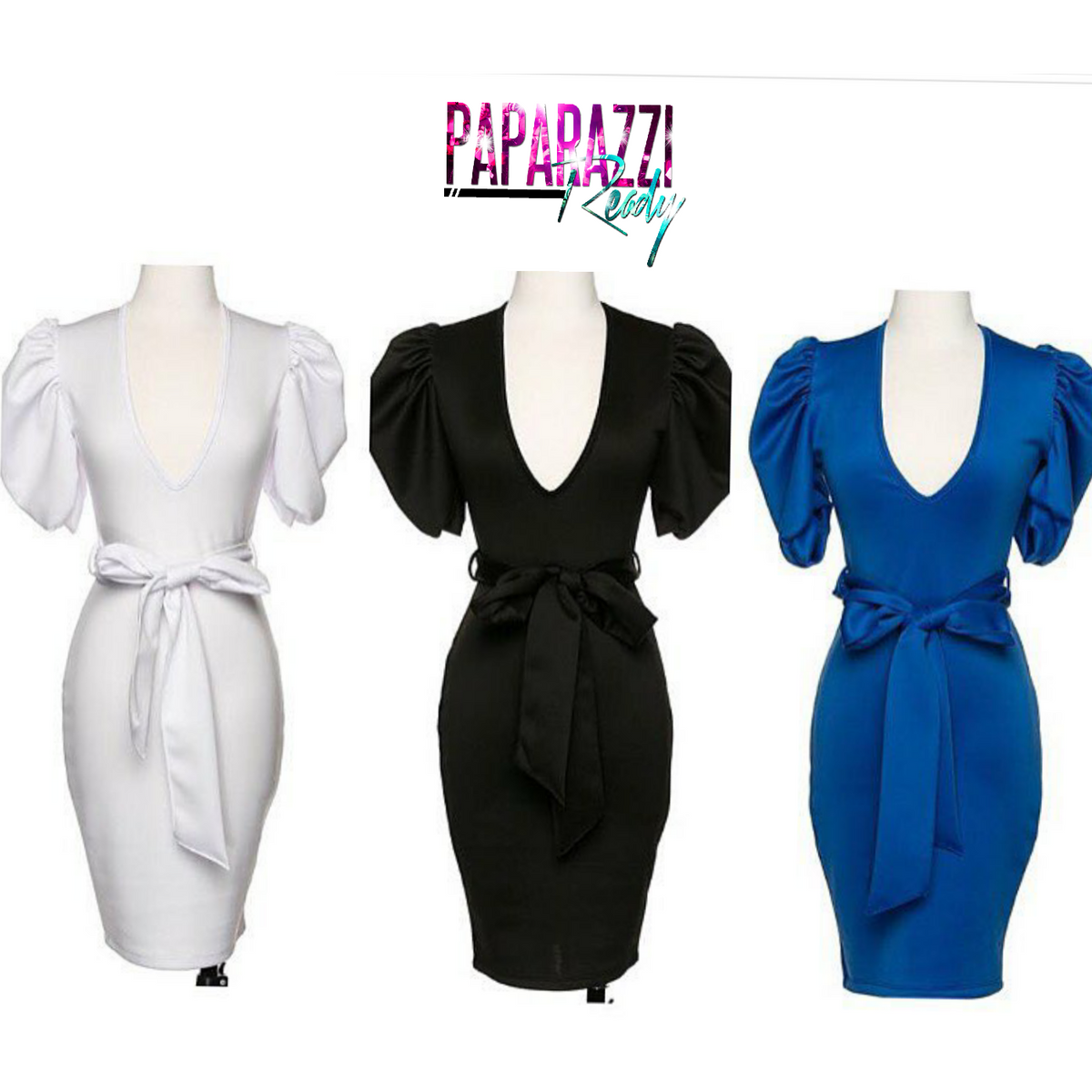 Power Shoulder Midi Dress  (Plus Size)