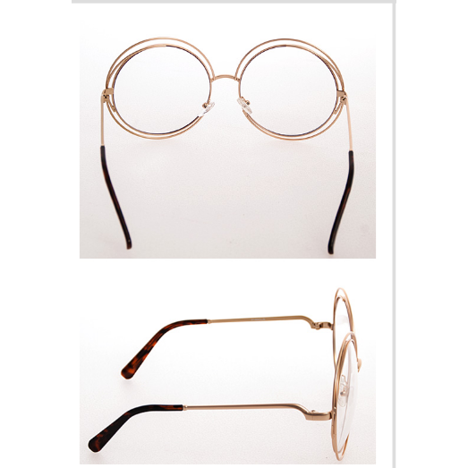 Clear Spiral Double Rimmed Sunglasses