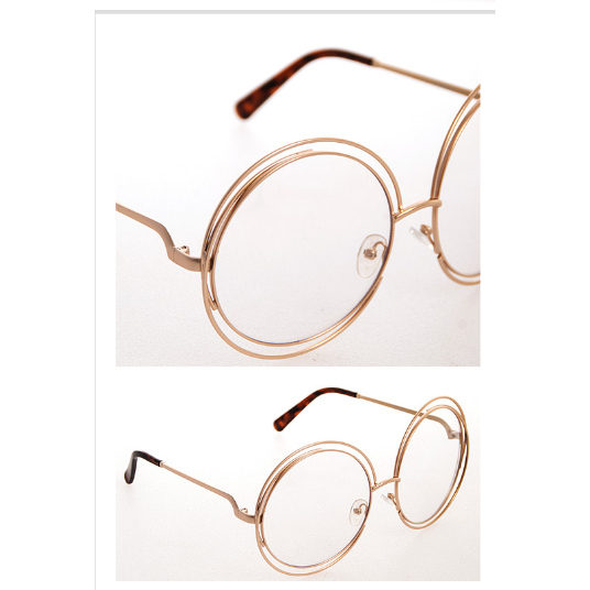 Clear Spiral Double Rimmed Sunglasses