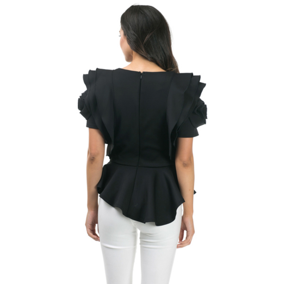 Ruffled Rose Blouse