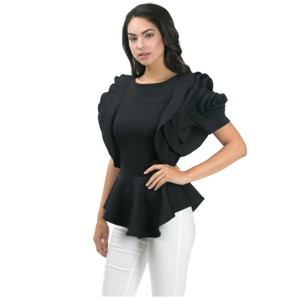 Ruffled Rose Blouse