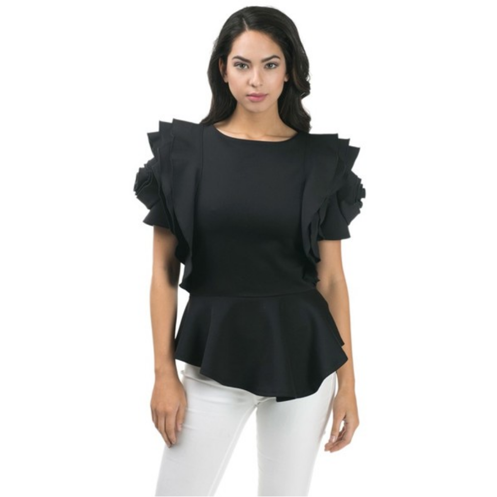 Ruffled Rose Blouse