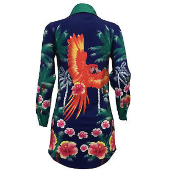 Tropical Paradise Shirt Dress