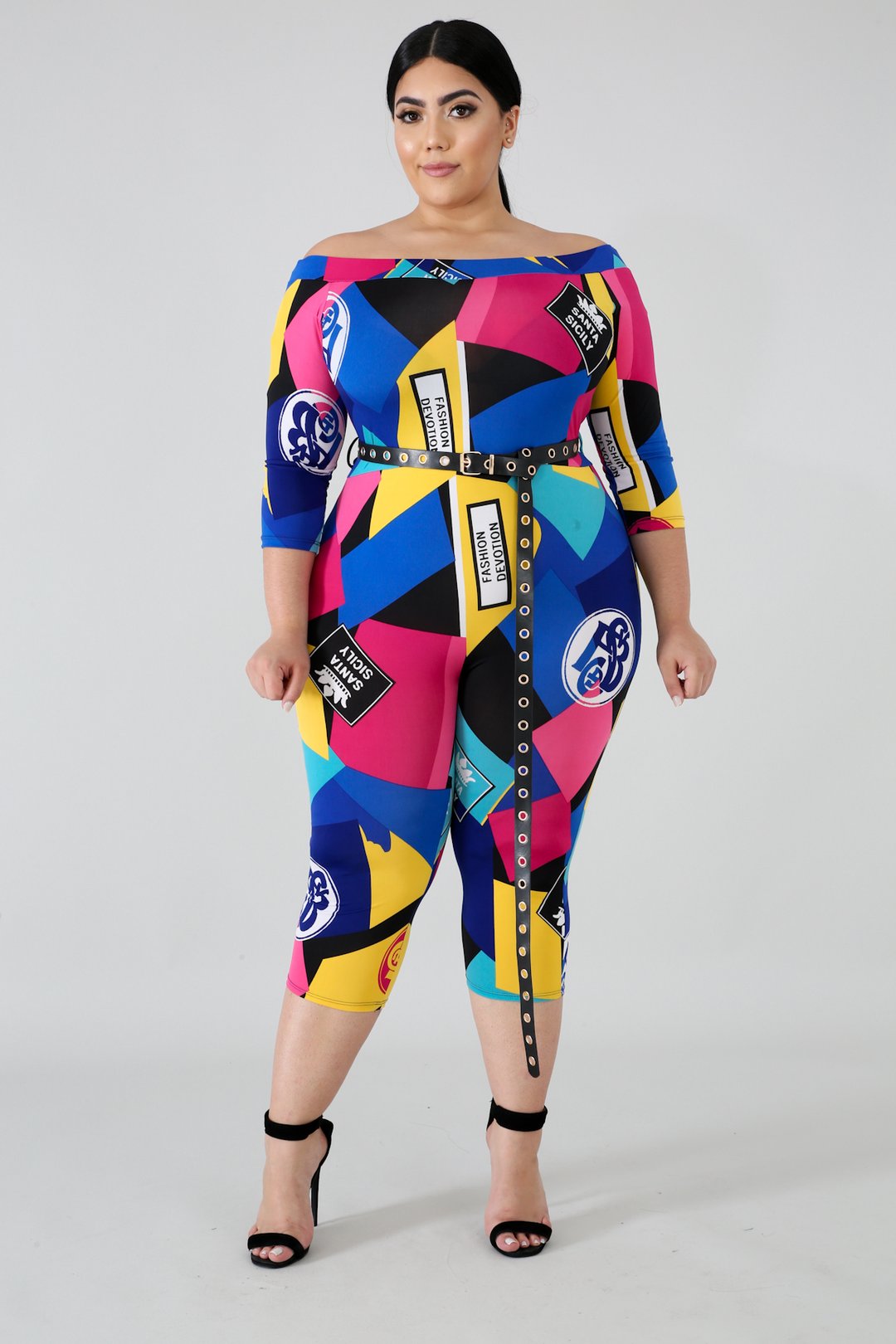 Color Block Jumpsuit (Plus Size)