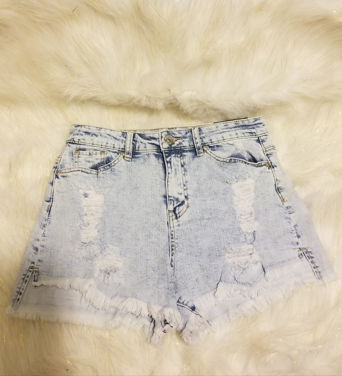 Distressed Denim shorts