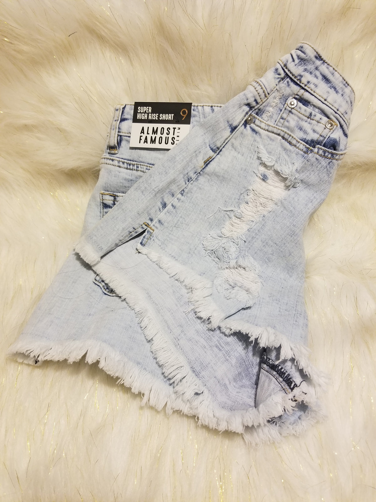 Distressed Denim shorts