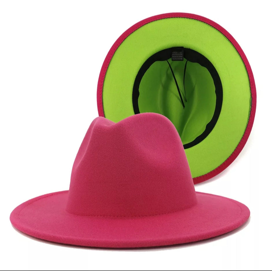 Color Block Fedora Hat