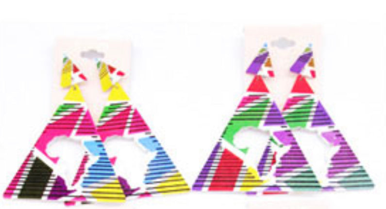 Geometric Triangle Earrings (2 Pair)