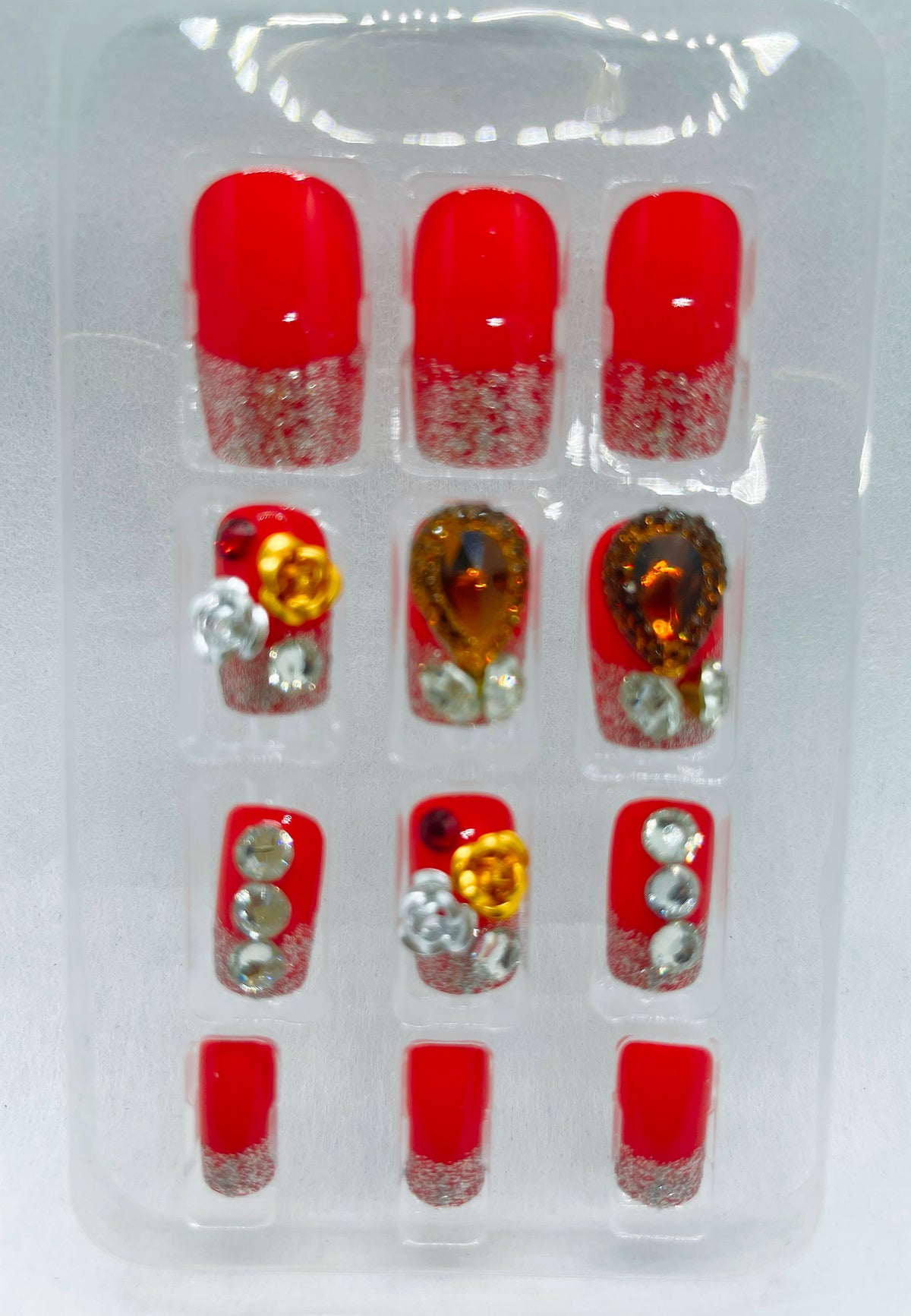 Flower Diamond 5D Nails