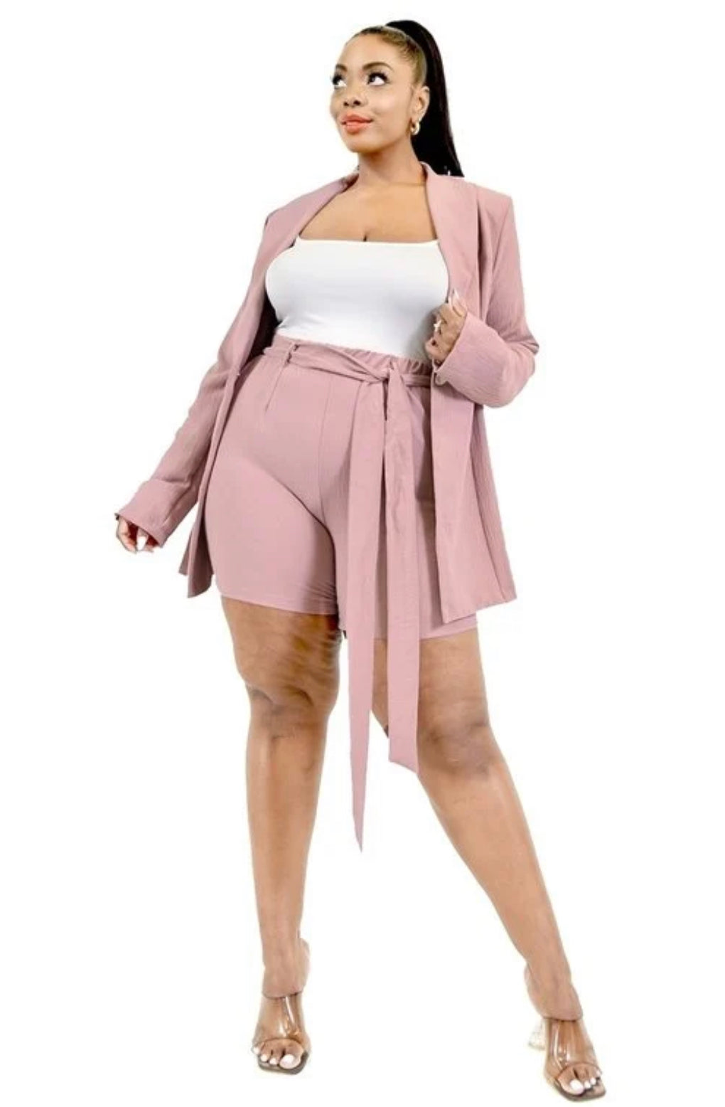 Boss Up Blazer 2Pc Set (Plus Size)