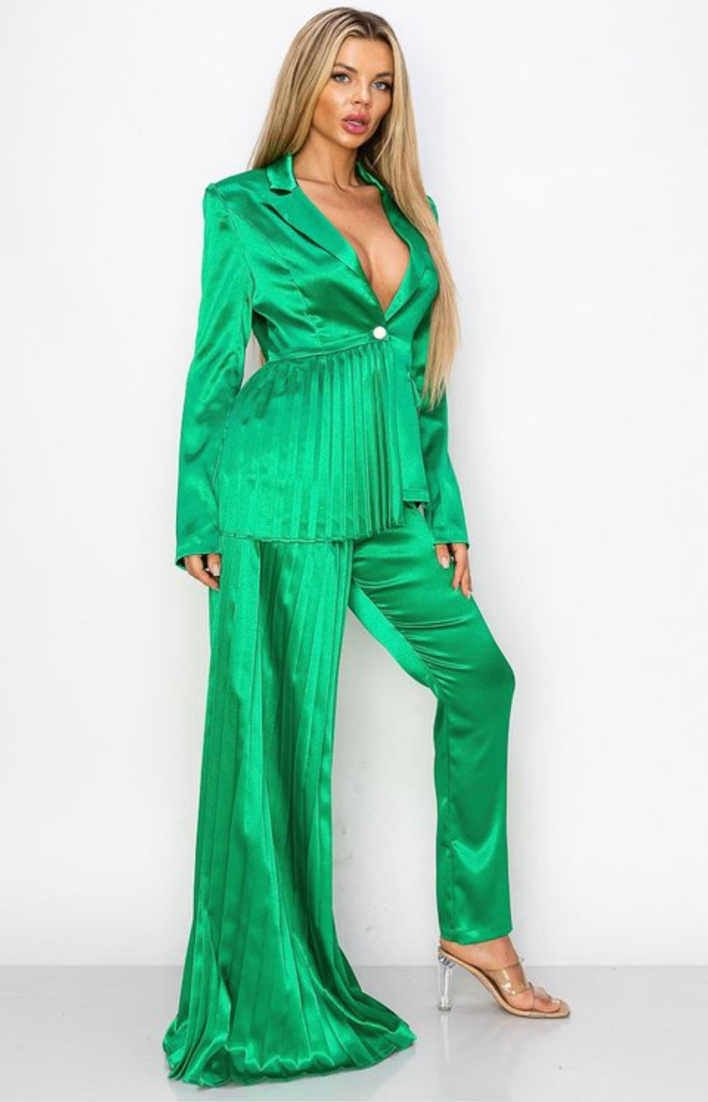 The Icon Blazer & Pants Set  (Green)