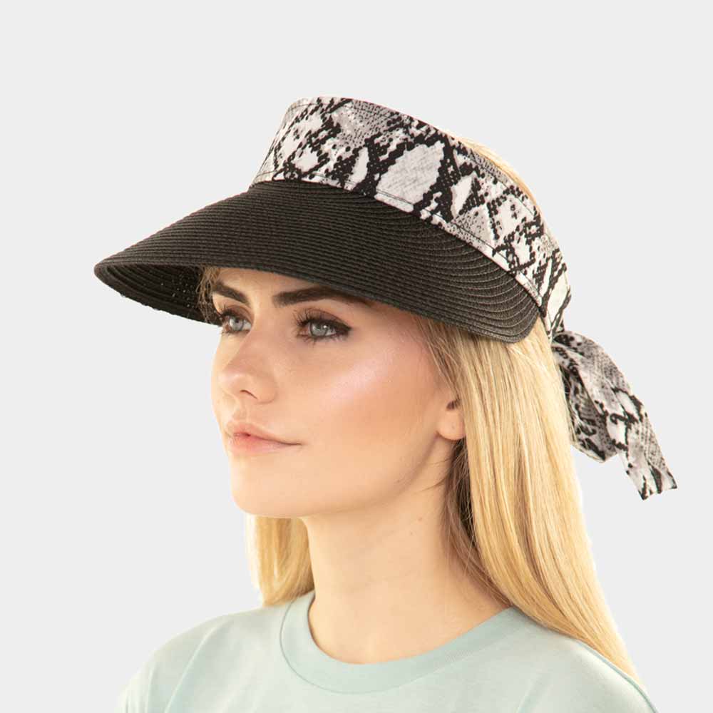 Snake Print Sun Visor