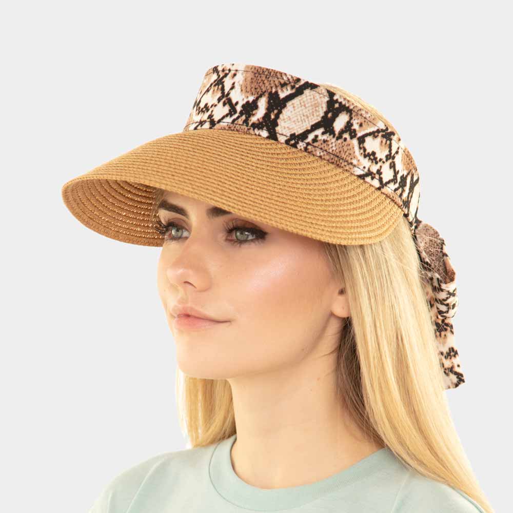 Snake Print Sun Visor