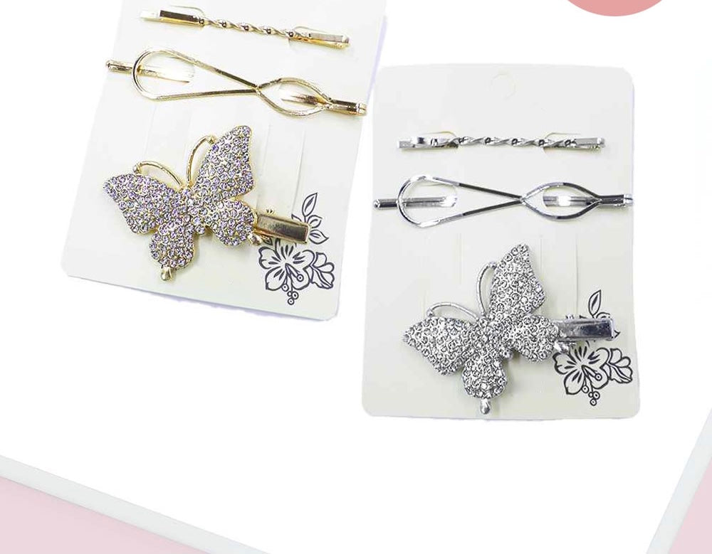 Butterfly 3PC SET (Footchain, hair Clips, Earrings)