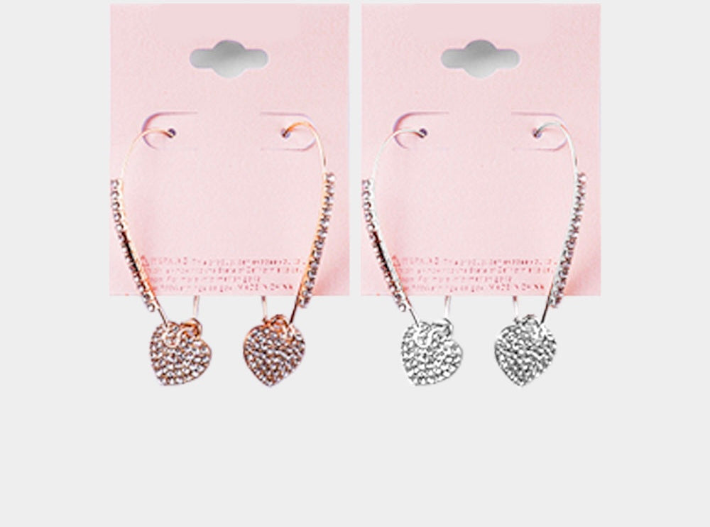 Heart Love Earring & Bracelet Set