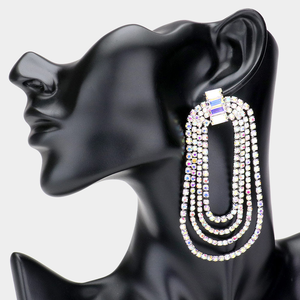 Diamond Girl Layered Earrings