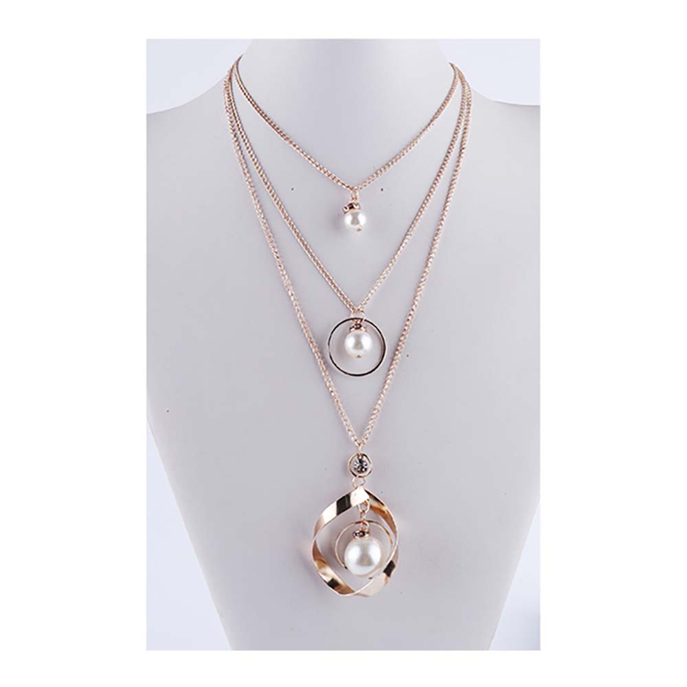 Pearl 3Pc Necklace & Ring  Set