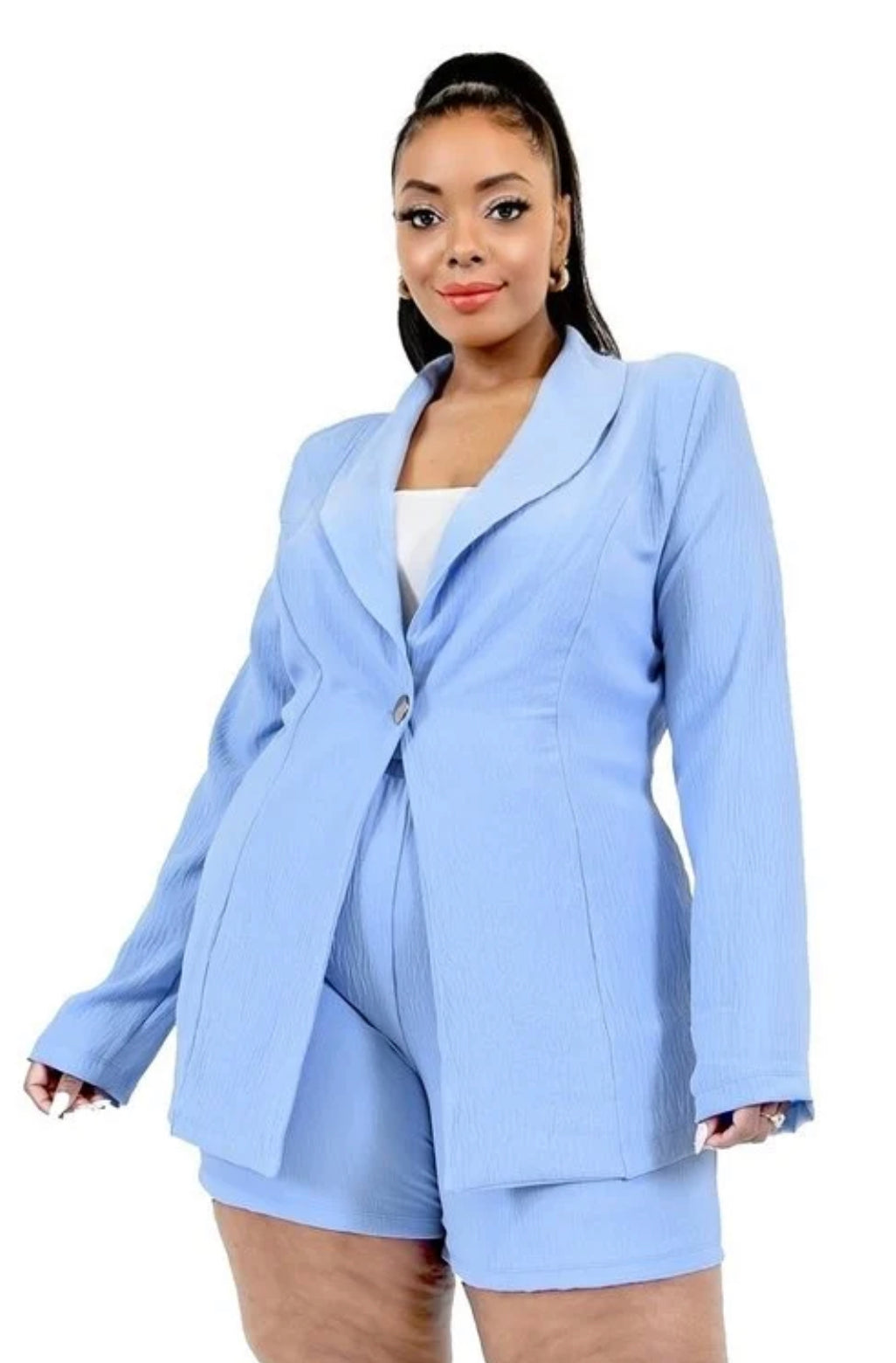 Boss Up Blazer 2Pc Set (Plus Size)