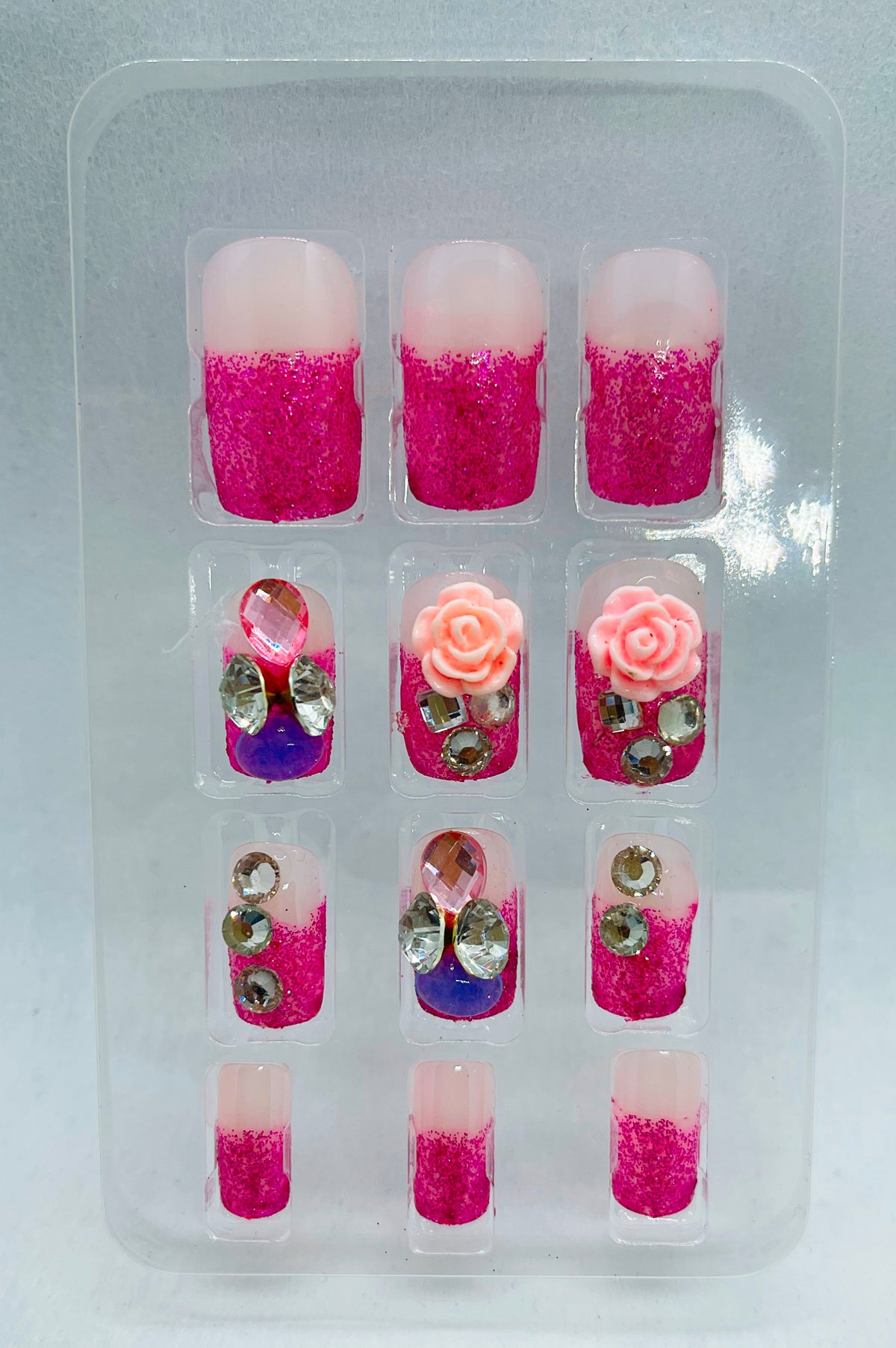 Flower Diamond 5D Nails