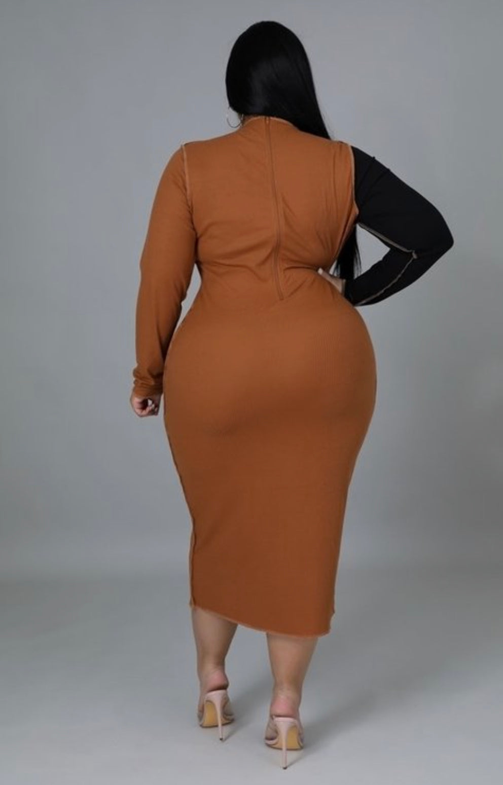 Chocolate Rush Midi Dress (Plus-Size)