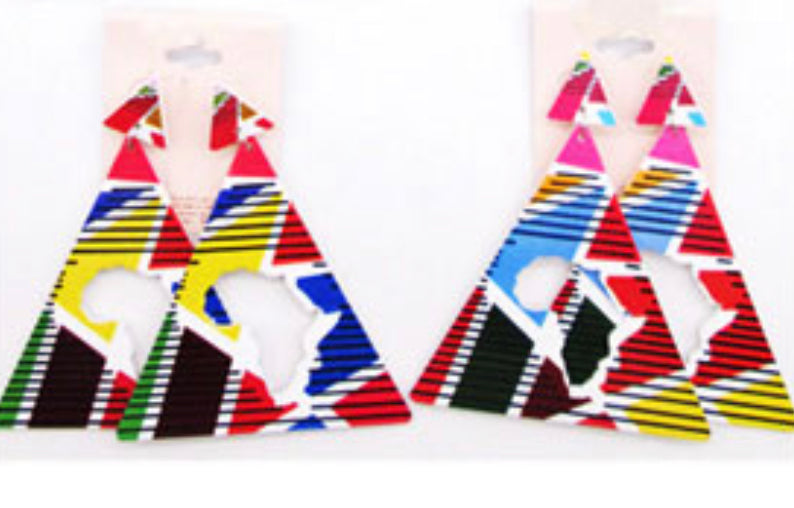 Geometric Triangle Earrings (2 Pair)