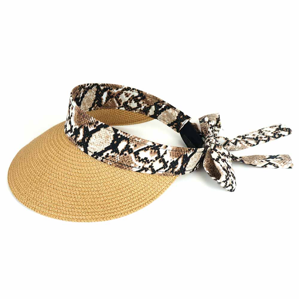 Snake Print Sun Visor