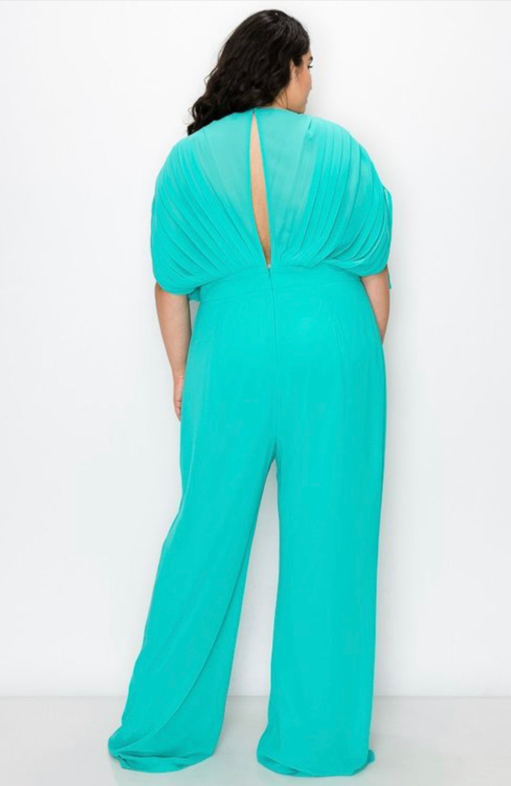 Blue Me Away Jumpsuit (Plus Size)