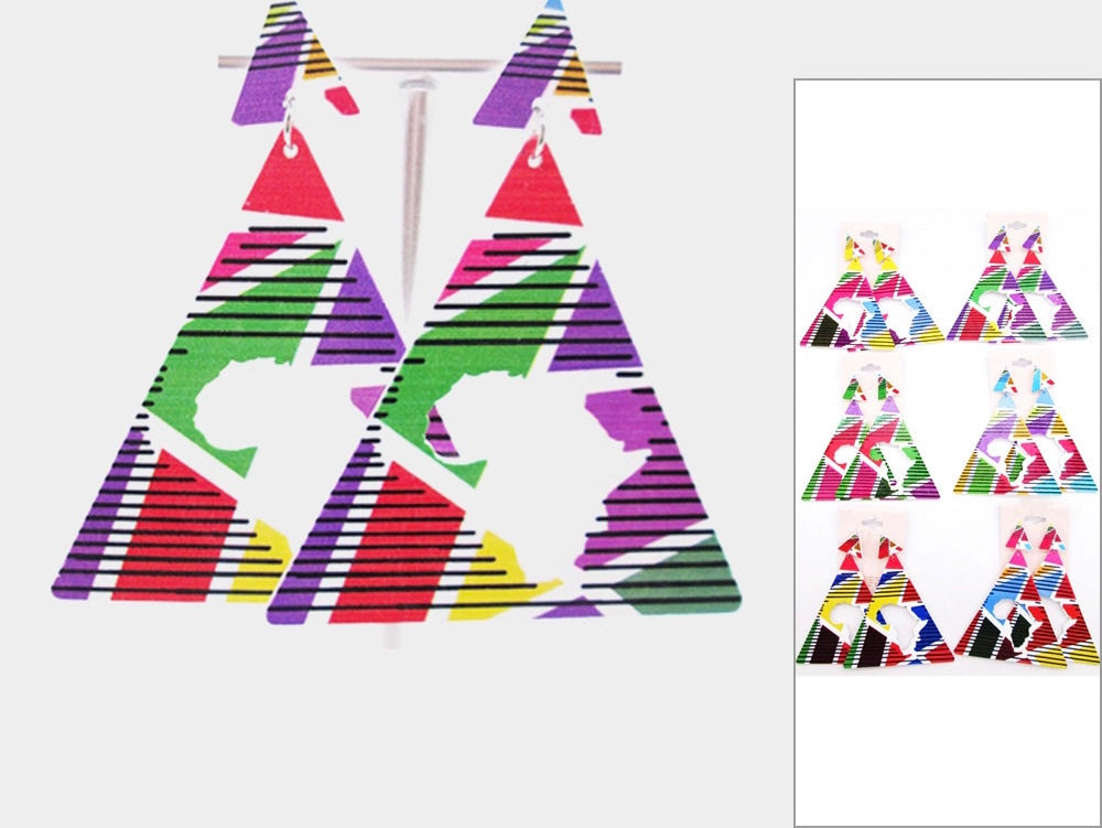 Geometric Triangle Earrings (2 Pair)