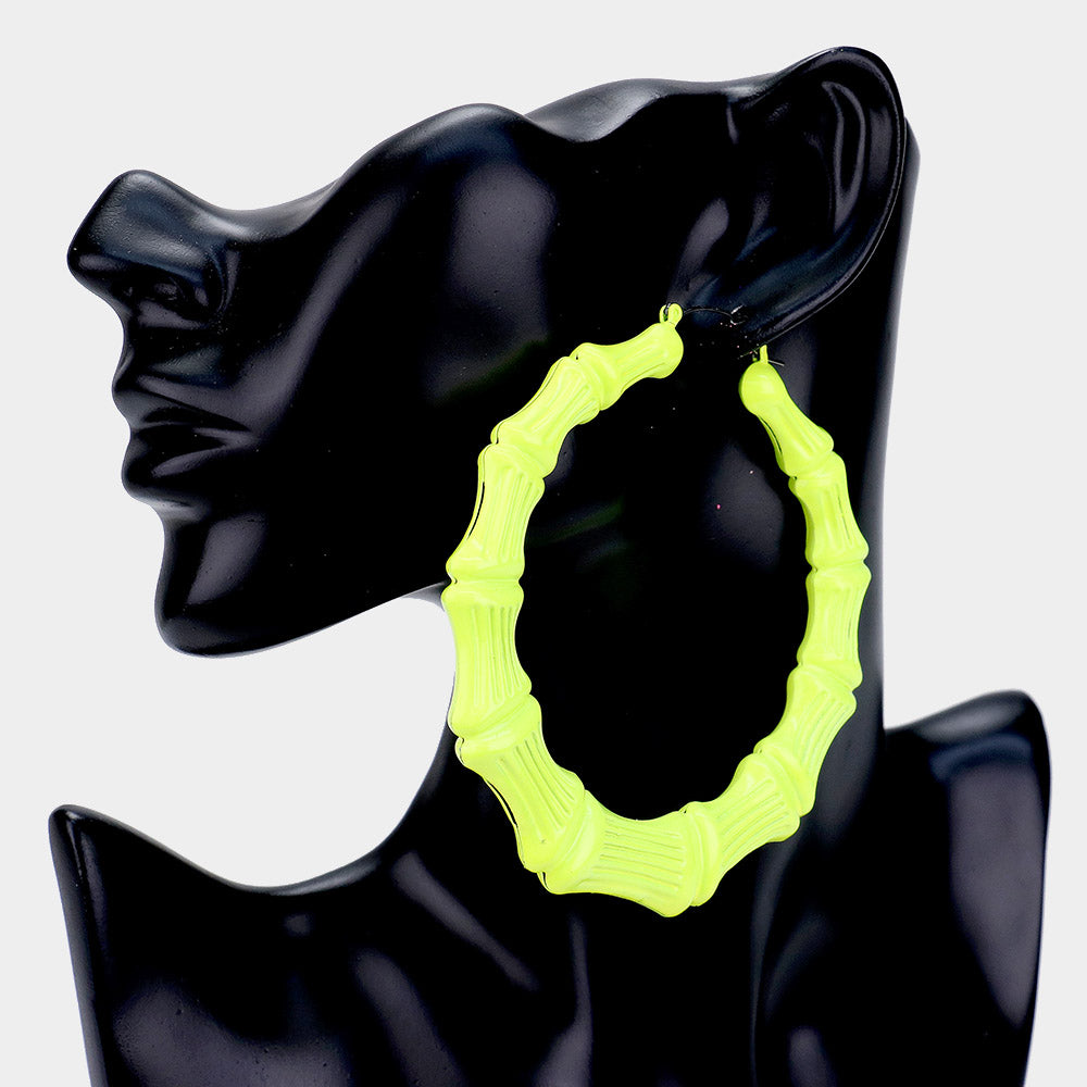 Neon Bamboo Earrings