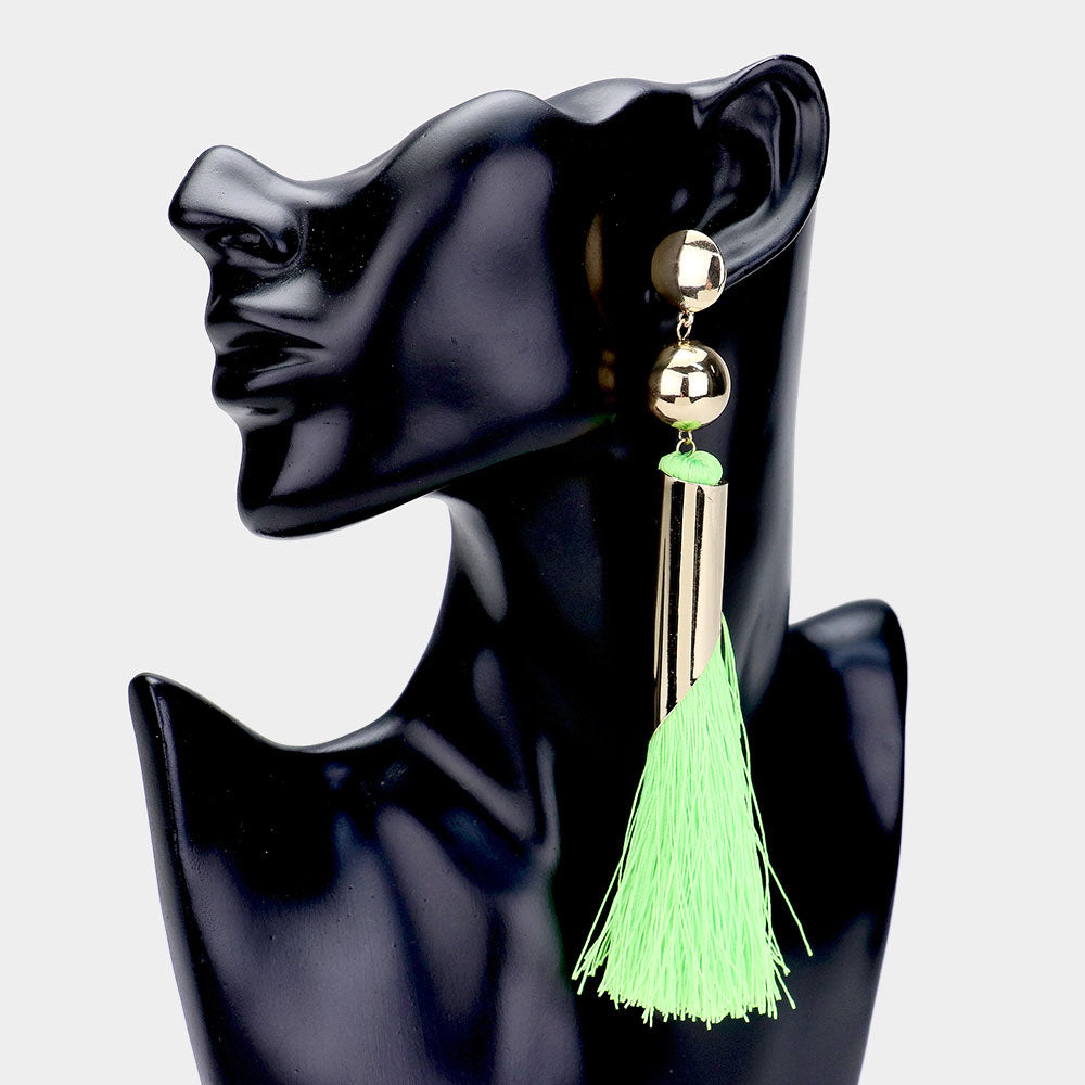 Neon Tassel Earrings