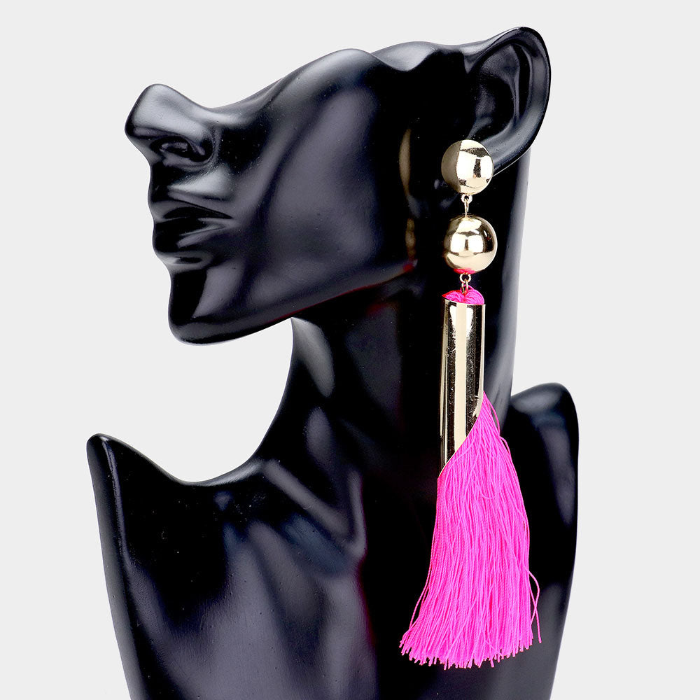 Neon Tassel Earrings