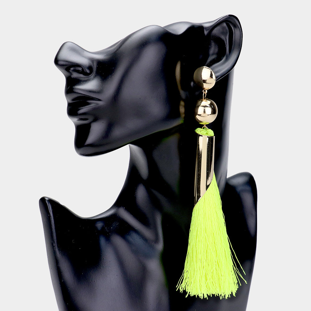 Neon Tassel Earrings