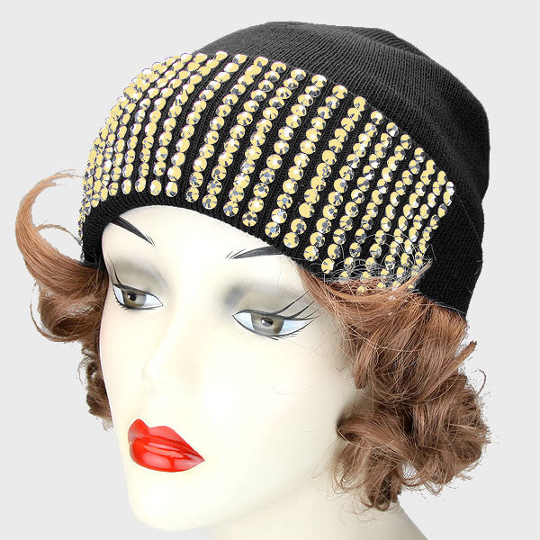 Rhinestone  Beanie Caps