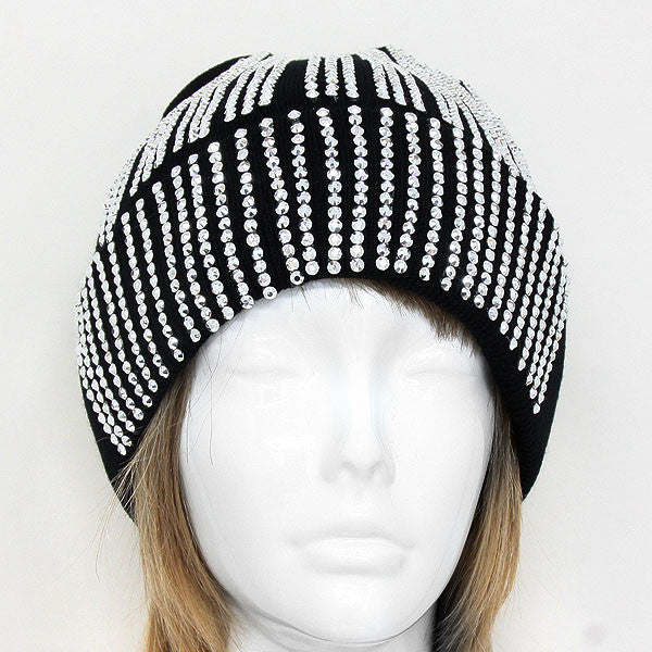 rhinestone beanie, rhinestone, bling hat