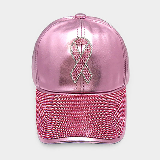 Pink Ribbon Embellished Hat