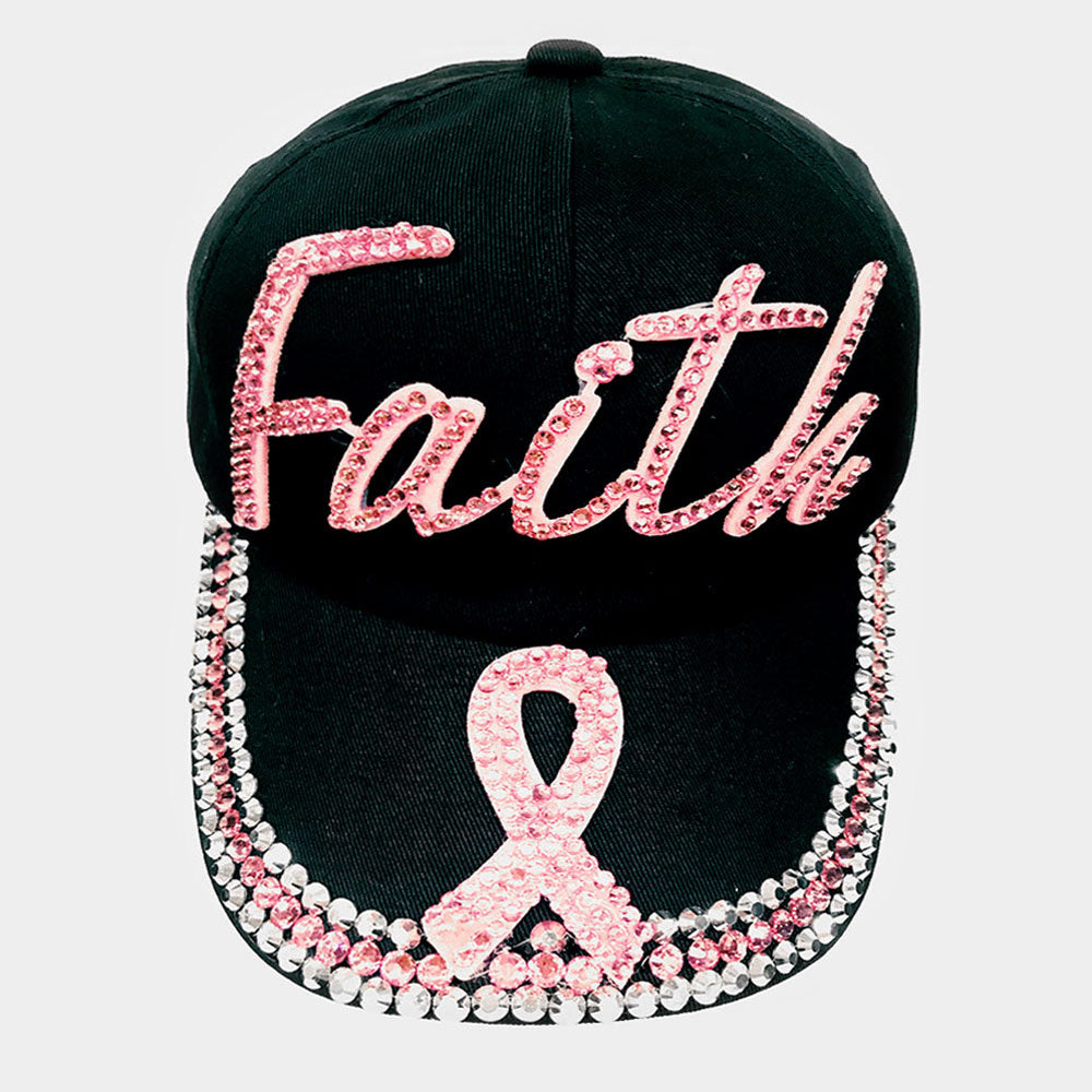 Faith Pink Ribbon Hat