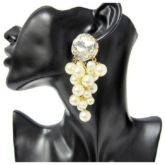 Pearl Cluster Earrings